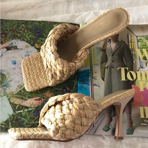 New woven square natural mule - Picture 12 of 16